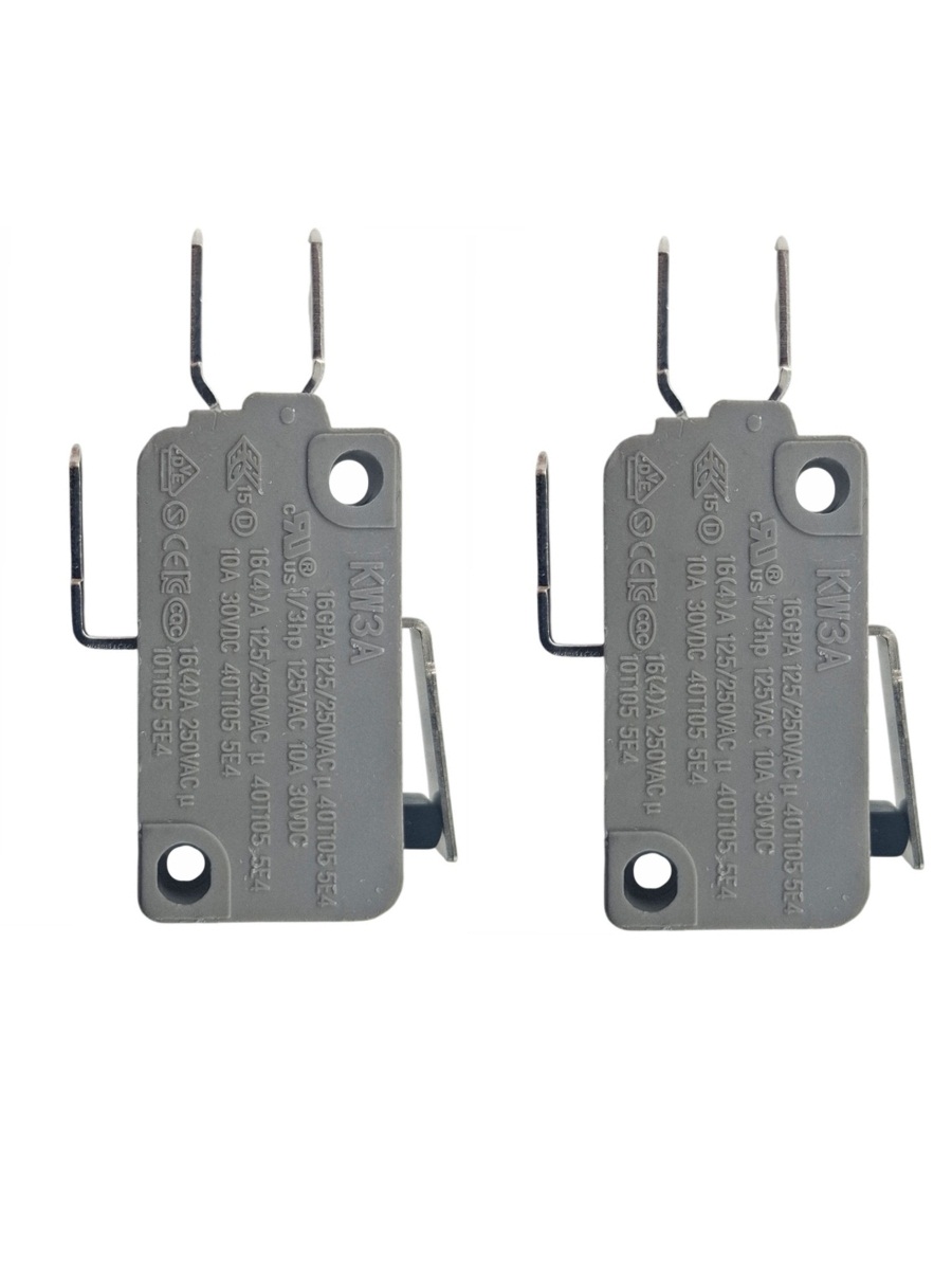 картинка Микропереключатель 2 шт. Dongnan KW3A-16Z1-A200 3-х контактный 16(4)A 250V с рычагом 14мм от магазина Интерком-НН