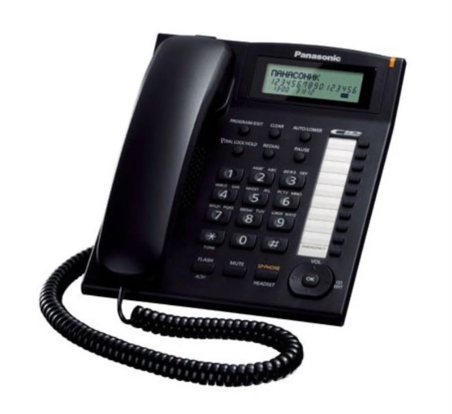 картинка Panasonic KX-TS2388RUB проводной телефон, цвет черный от магазина Интерком-НН