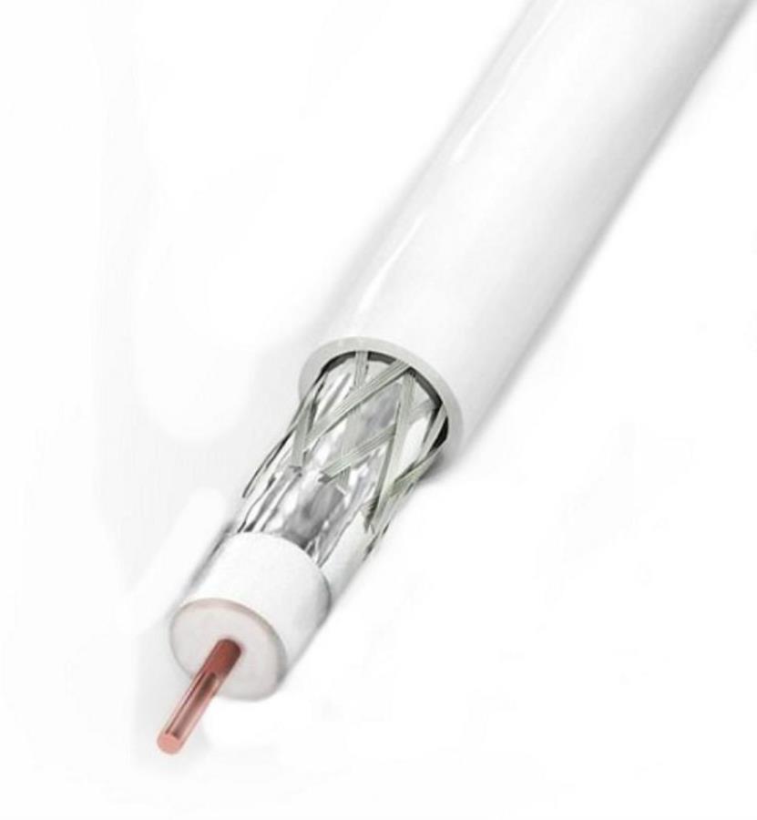 картинка Кабель коаксиальный RG-6U Netko, 75 Ом (CU, оплетка 32 нити AL), белый  от магазина Интерком-НН