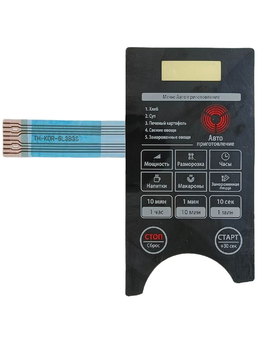 картинка Daewoo 3518572820 (TH-KOR-6L3B3S) Сенсорная панель СВЧ KOR-6L3BS, KOR-6L3BW черный от магазина Интерком-НН