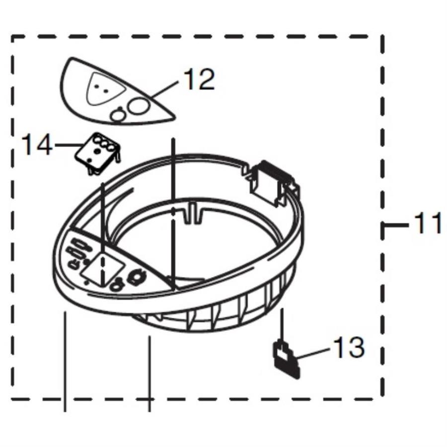 картинка Panasonic APB30K5622WU верхняя рама корпуса термопота NC-PG30PWTW, NC-PH30 в сборе от магазина Интерком-НН