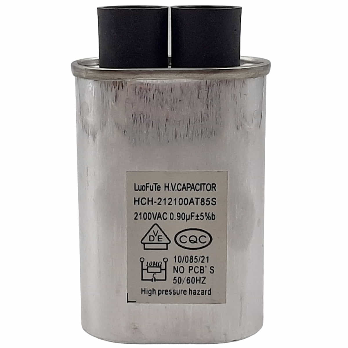 картинка Конденсатор HCH-212100AT85S высоковольтный 2100VAC 0.90mF для микроволновой печи (СВЧ)  от магазина Интерком-НН
