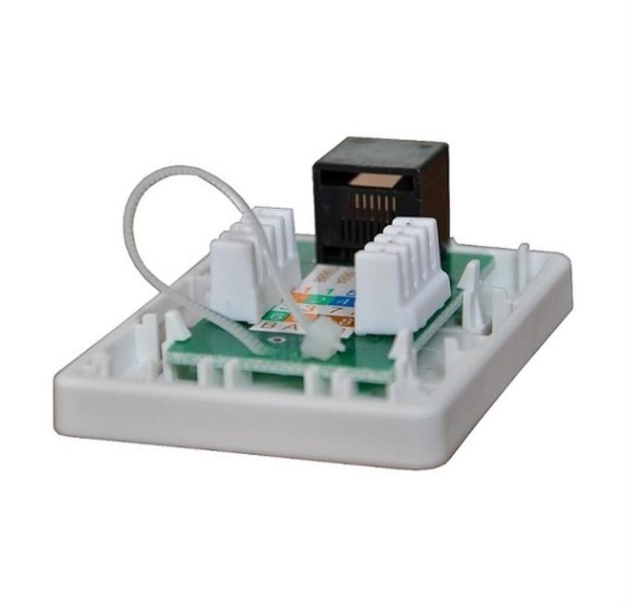 картинка WT-2012 Розетка компьютерная /1 порт/ RJ-45 /cat.5e/ белая от магазина Интерком-НН