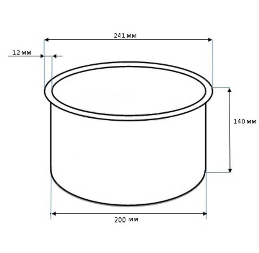 картинка Panasonic RE50K993-00U(ARE50K993-0U) Кастрюля (Чаша) для мультиварки SR-TMX530, SR-TMZ540, SR-TMZ550 от магазина Интерком-НН