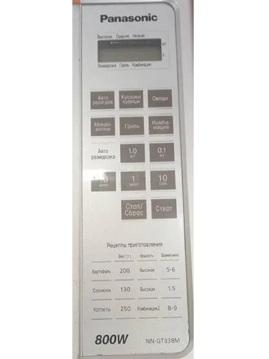 картинка Panasonic F630Y9D20HZP Сенсорная панель для СВЧ (микроволновой печи) NN-GT338M ZPE серебристый от магазина Интерком-НН