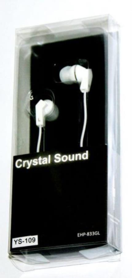 картинка Наушники MP3/MP4 Crystal Sound (стерео) черные YS-109-B от магазина Интерком-НН