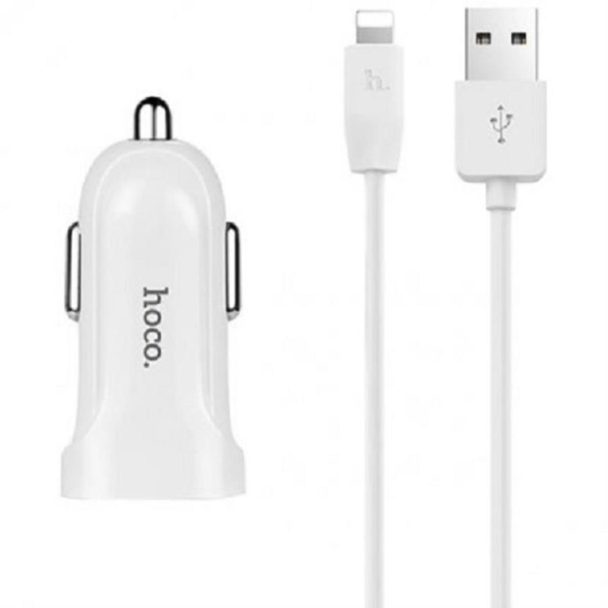 картинка Hoco Z2 автомобильное зарядное устройство с 1 USB выходом (1500mAh), белый для iPhone 5/6/7/7Plus от магазина Интерком-НН