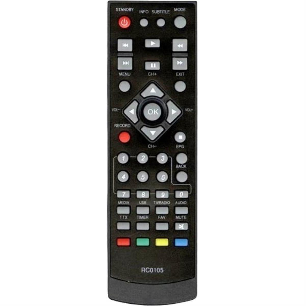 картинка Huayu RC-0105 (18506) пульт дистанционного управления (ПДУ) для цифровой приставки BBK STB-105 от магазина Интерком-НН