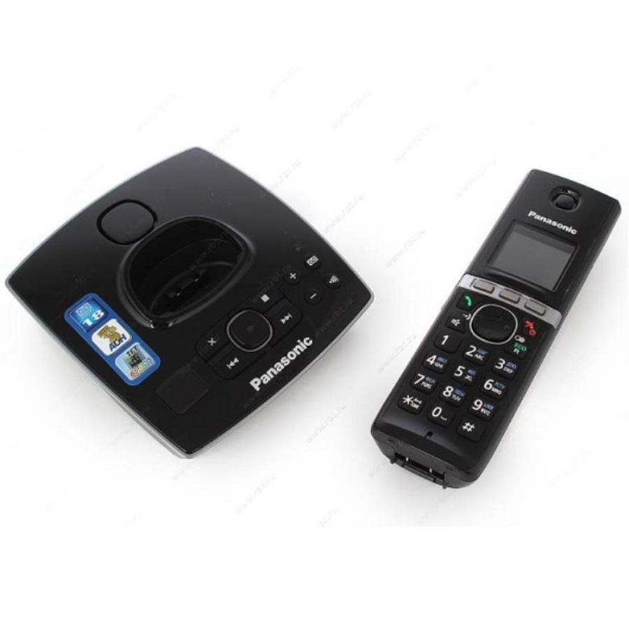 картинка Panasonic KX-TG8061RUB - Беспроводной телефон DECT (радиотелефон) с автоответчиком, цвет: черный  от магазина Интерком-НН
