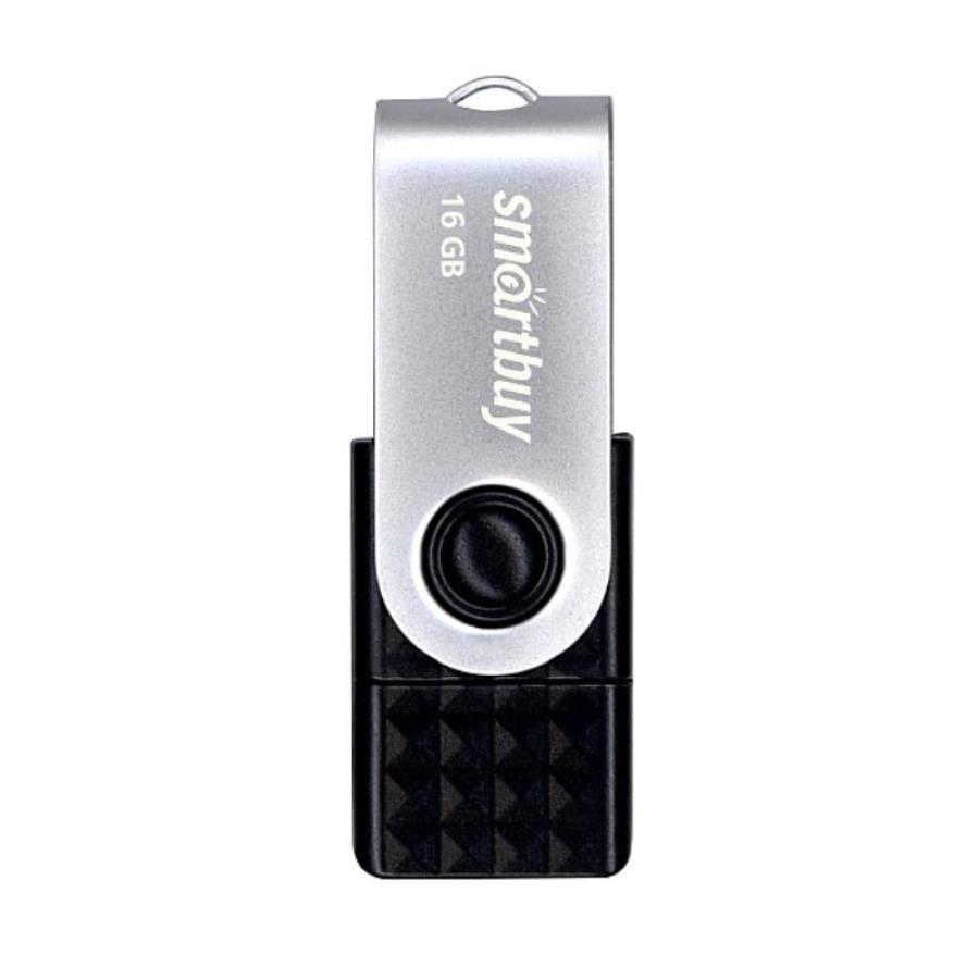 картинка Память USB 16Gb Smart Buy TRIO 3-in-1 серебристо-черный 3.0 (SB16GBTRIO) от магазина Интерком-НН
