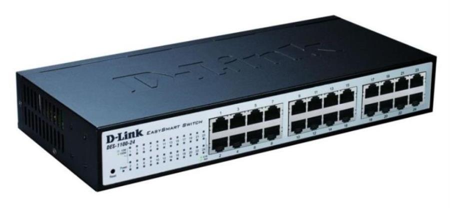 картинка D-Link DES-1100-24/A2A Настраиваемый компактный коммутатор EasySmart с 24 портами 10/100Base-TX от магазина Интерком-НН