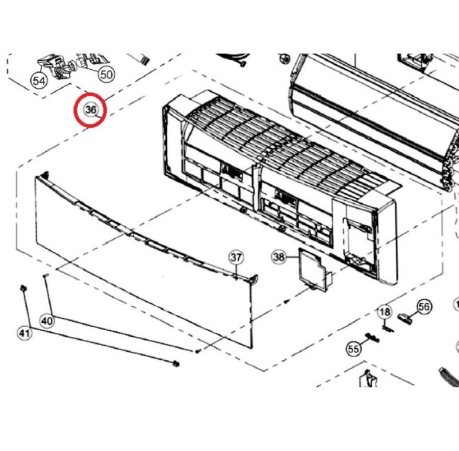 картинка Panasonic CWE11C4777 корпус внутреннего блока кондиционера CS-E7MKD, E9MKD, E12MKD, E15MKD от магазина Интерком-НН