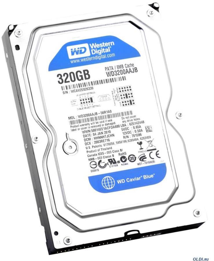 картинка Жесткий диск WD Original IDE 320 Gb 8 Mb 3.5" WD3200AAJB от магазина Интерком-НН