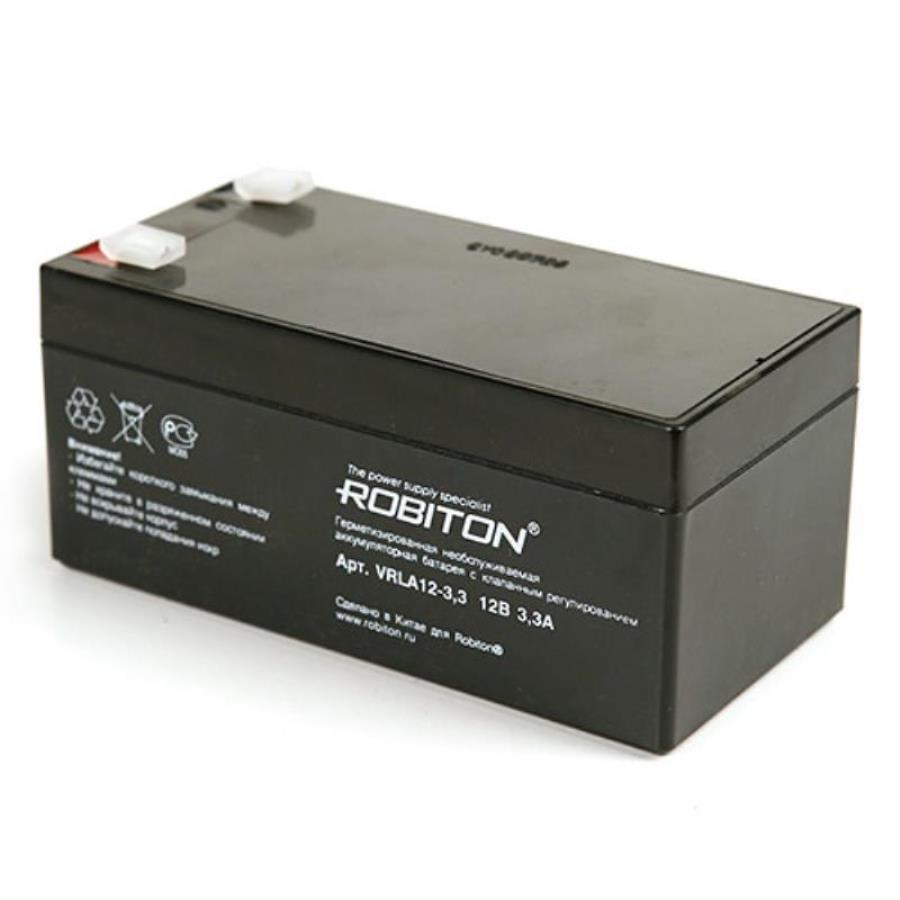 картинка Robiton VRLA12-3.3 свинцово-кислотный аккумулятор 12 В, 3.3 Ач от магазина Интерком-НН