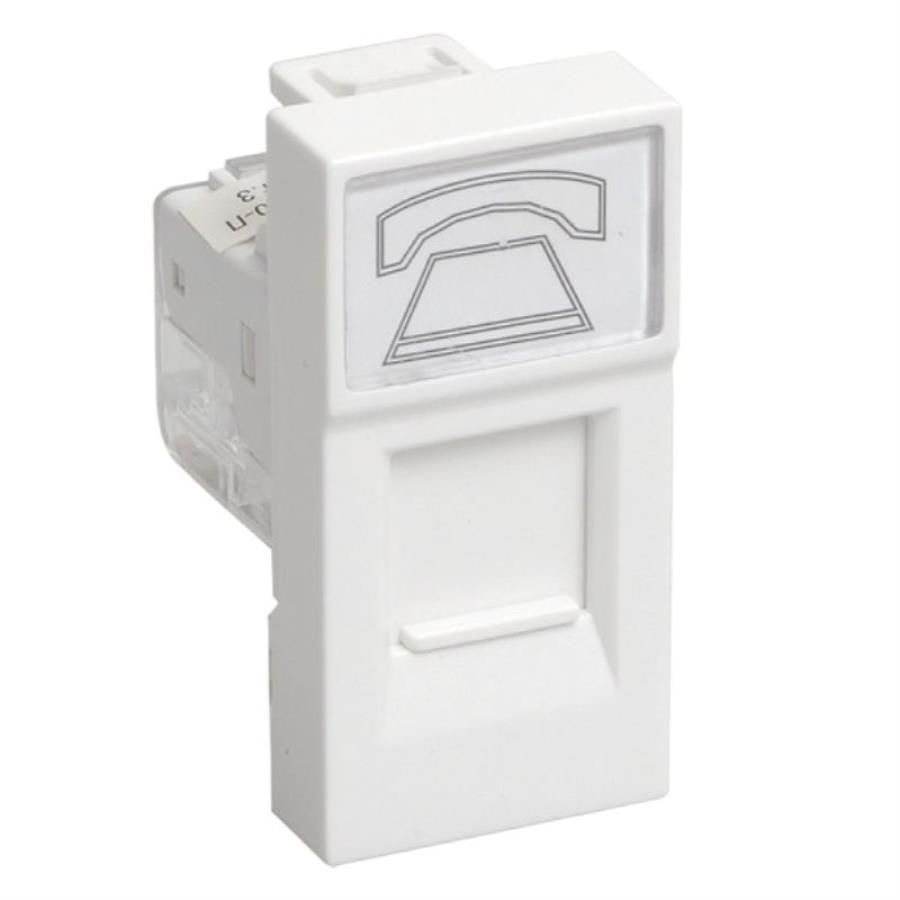 картинка IEK Праймер Розетка телефонная  RJ11 кат.3, 1 модуль РКФ-10-00-П  от магазина Интерком-НН