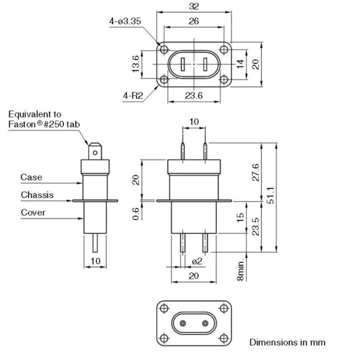 картинка Проходной конденсатор (изолятор) HFC-2L-CH для магнетрона СВЧ от магазина Интерком-НН
