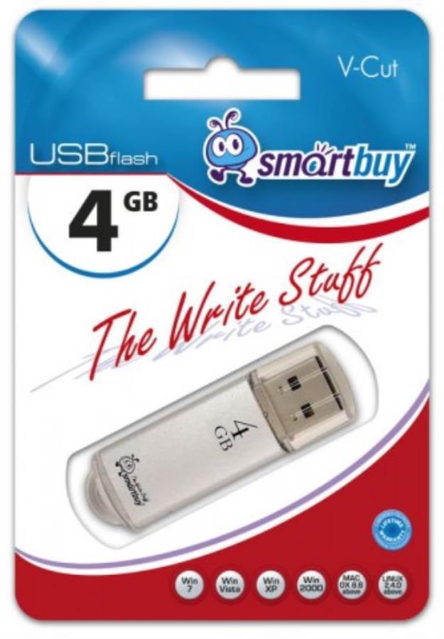 картинка Память USB 4 Gb Smart Buy V-Cut черный (SB4GBVC-K) от магазина Интерком-НН