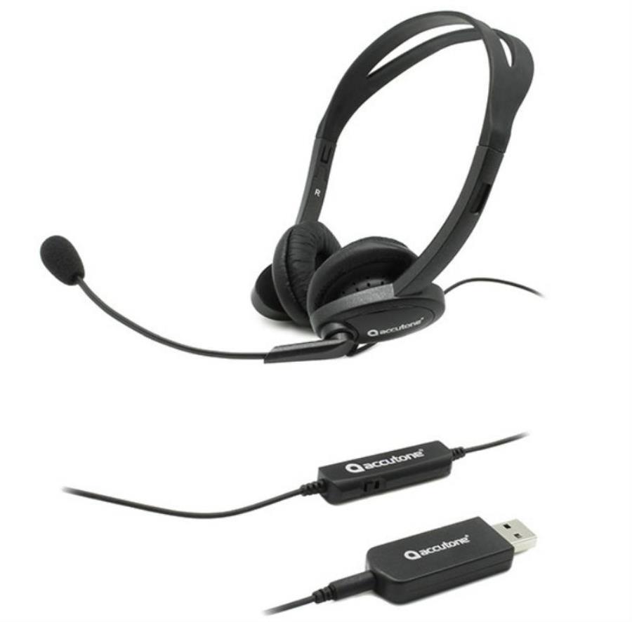 картинка Accutone L400 USB Универсальная гарнитура для компьютера, планшета и мобильного телефона  от магазина Интерком-НН