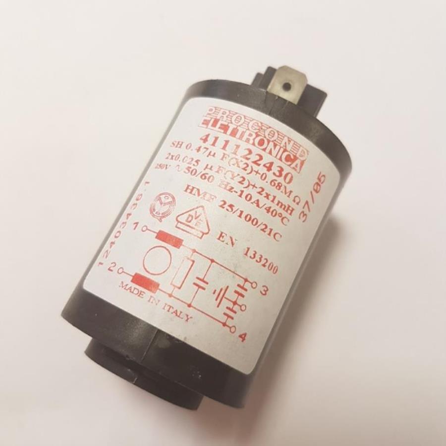картинка Electrolux 1240343606 Конденсатор (сетевой фильтр) для стиральной машины Electrolux  EW 1559 WE от магазина Интерком-НН