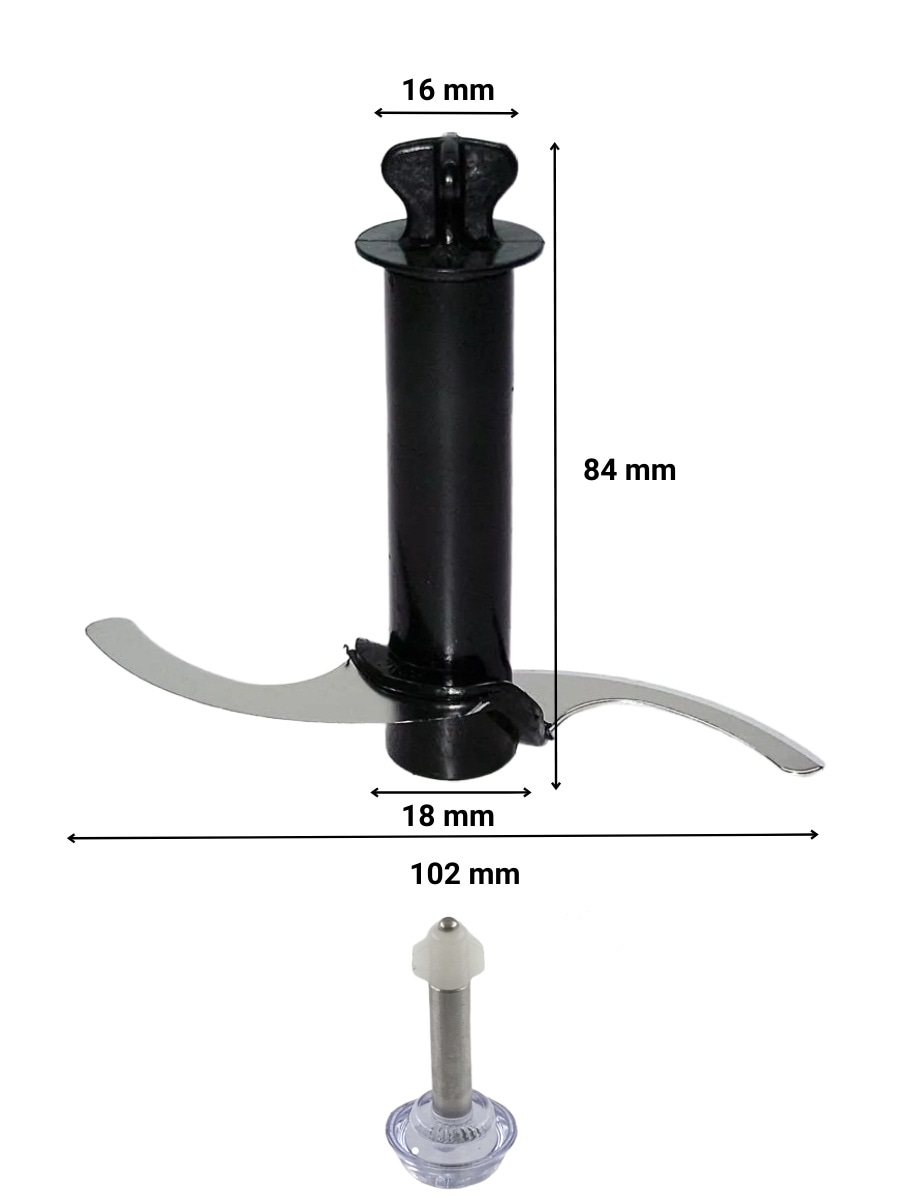 картинка Нож измельчителя 84мм с пружиной и фиксатором направляющей для блендера Витек, Поларис черный от магазина Интерком-НН