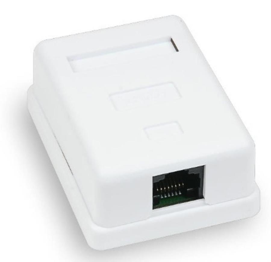 картинка WT-2012 Розетка компьютерная /1 порт/ RJ-45 /cat.5e/ белая от магазина Интерком-НН
