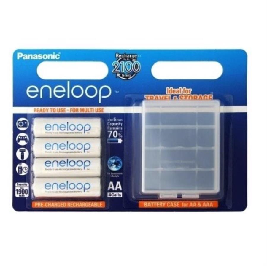 картинка Panasonic eneloop BK-3MCCEC4BE 4шт. аккумуляторов 1900mAh AA +футляр BL4 от магазина Интерком-НН