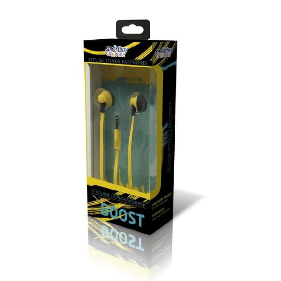 картинка Smartbuy SBE-970 Внутриканальные наушники Boost желтые от магазина Интерком-НН