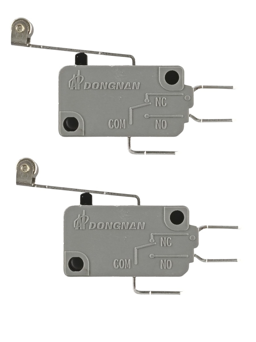 картинка Микропереключатель 2 шт. Dongnan KW3A-16Z5-A200 3-х контактный 16(4)A 250V рычаг с роликом 25мм от магазина Интерком-НН