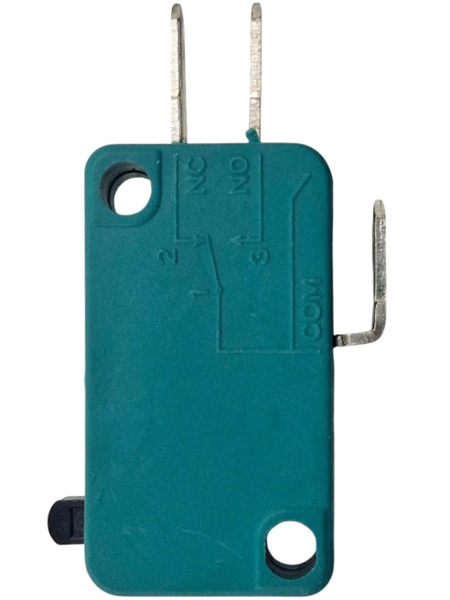 картинка Микропереключатель 3-х контактный KW3 (зеленый) 250V 16(5)A для микроволновой печи (СВЧ) от магазина Интерком-НН