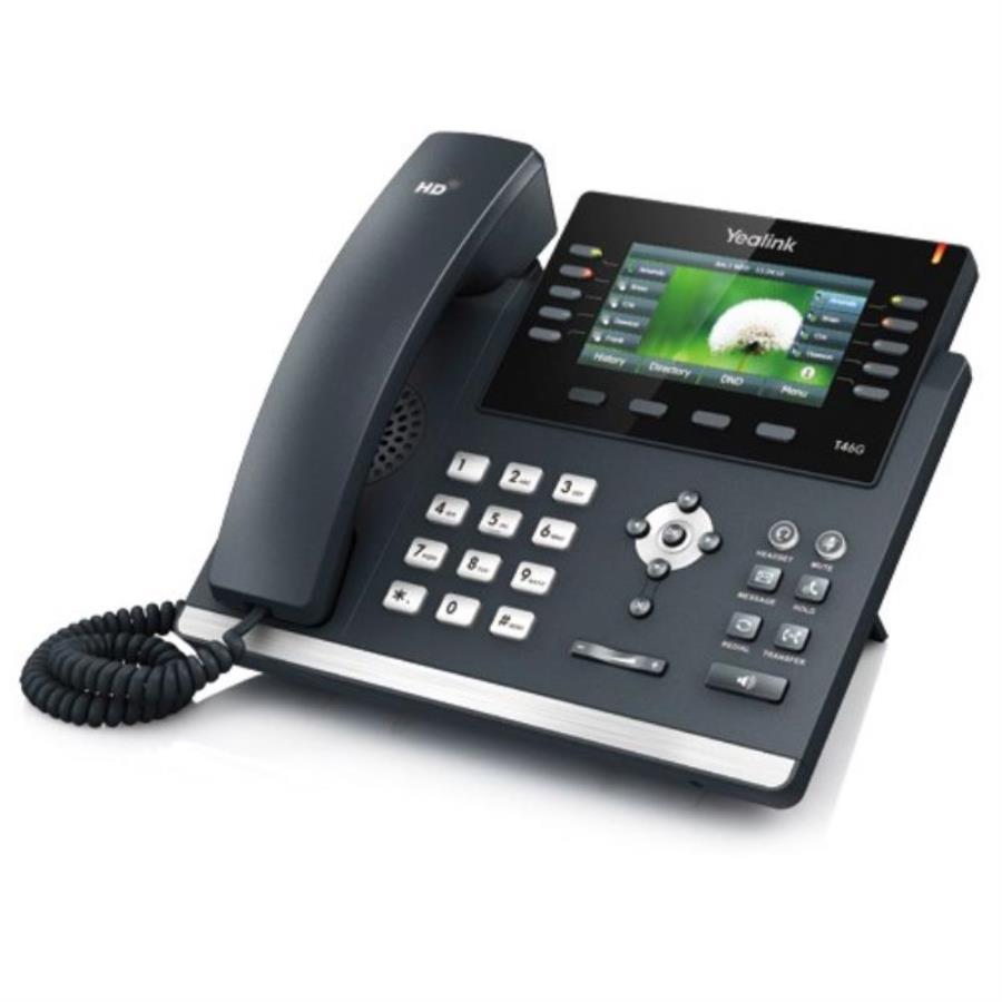 картинка Yealink SIP-T46G - IP-телефон, 6 SIP аккаунтов, HD Audio, 2 порта Gigabit Ethernet от магазина Интерком-НН