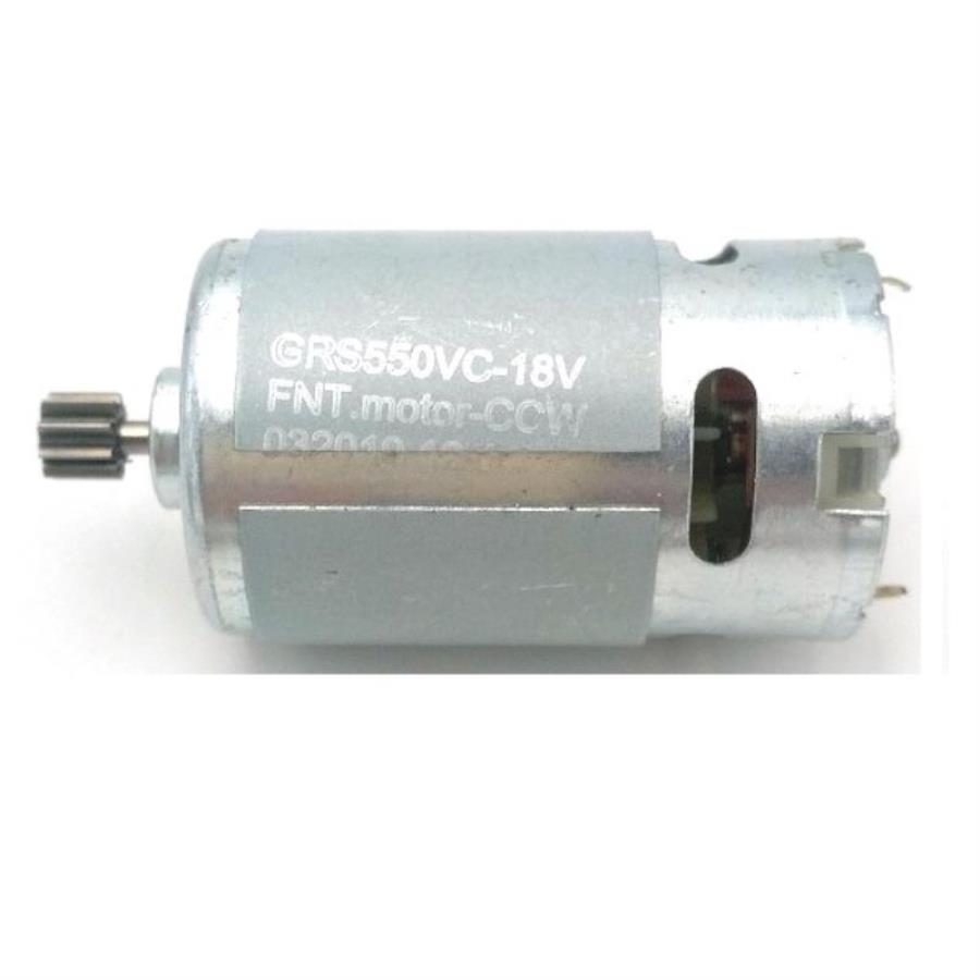 картинка Двигатель КХ-0011576 (GRS550VC-18V, RS550-18V-B) для шуруповерта 18V, шестерня 9 зубьев от магазина Интерком-НН