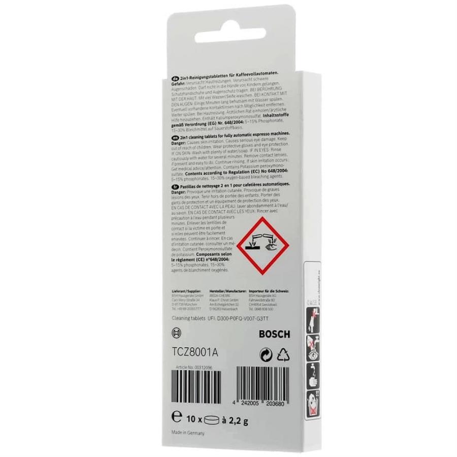 картинка Bosch 00311808 (00312096, TCZ8001A) таблетки для очистки от эфирных масел для кофемашин (10шт) от магазина Интерком-НН