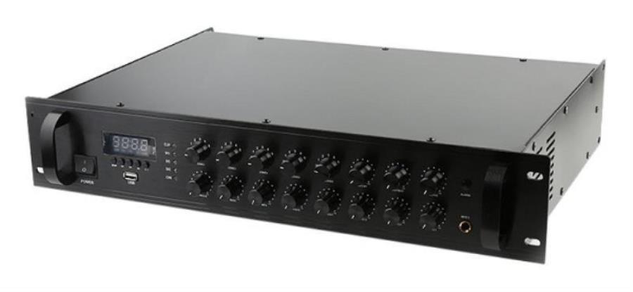 картинка MKV Pro PA-1120 Трансляционный усилитель 120Вт, 5 зон/Alarm/USB/Bluetooth/FM от магазина Интерком-НН