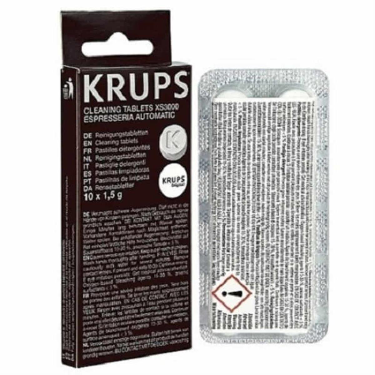 картинка KRUPS XS3000 таблетки для очистки кофемашин от кофейных масел (1уп. 10шт) от магазина Интерком-НН