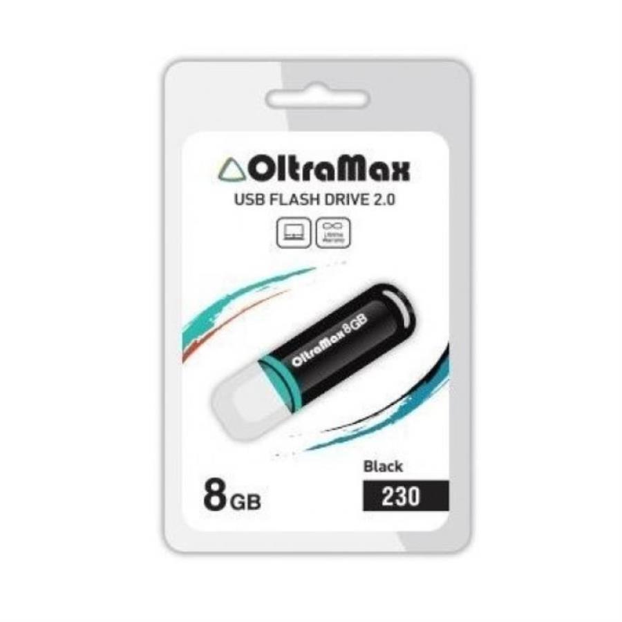 картинка Память USB 8Gb OltraMax 230 черный (OM8GB230-Black) от магазина Интерком-НН