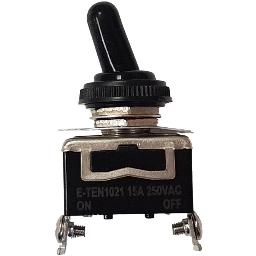 картинка Переключатель (тумблер) E-TEN1021 (223(19)) 2 контакта, клеммы под винт ON-OFF 15A 250VAC от магазина Интерком-НН