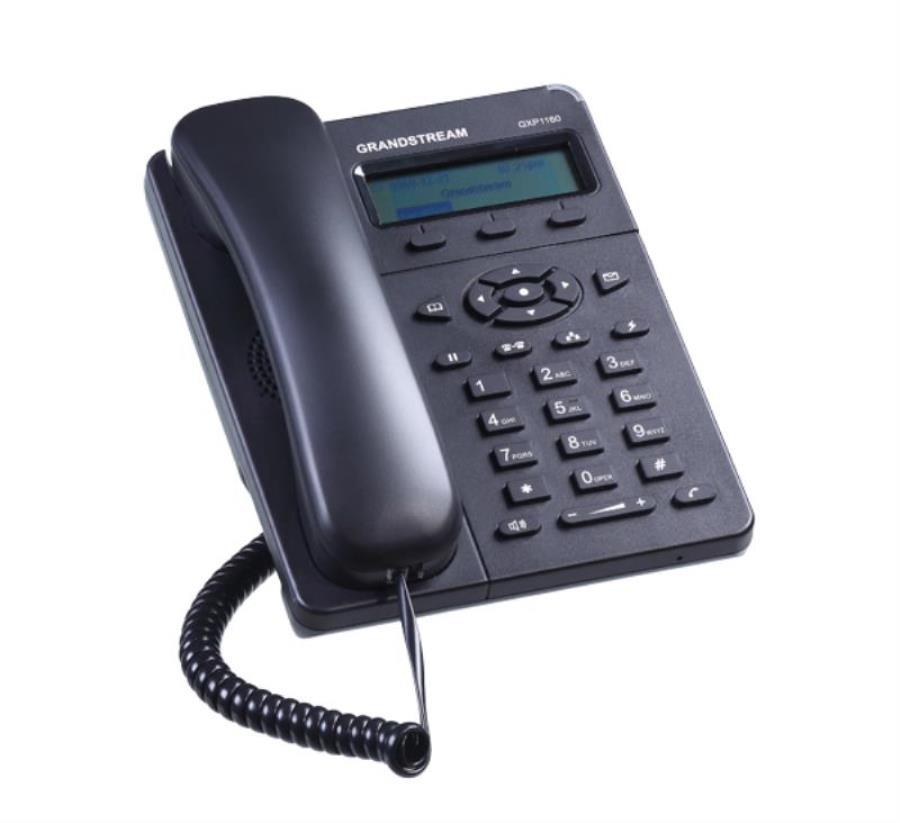 картинка GXP-1160 IP телефон Grandstream, 2xEthernet 10/100 Мб/с, ЖК-дисплей с расширением 128x40,  SIP, БП от магазина Интерком-НН