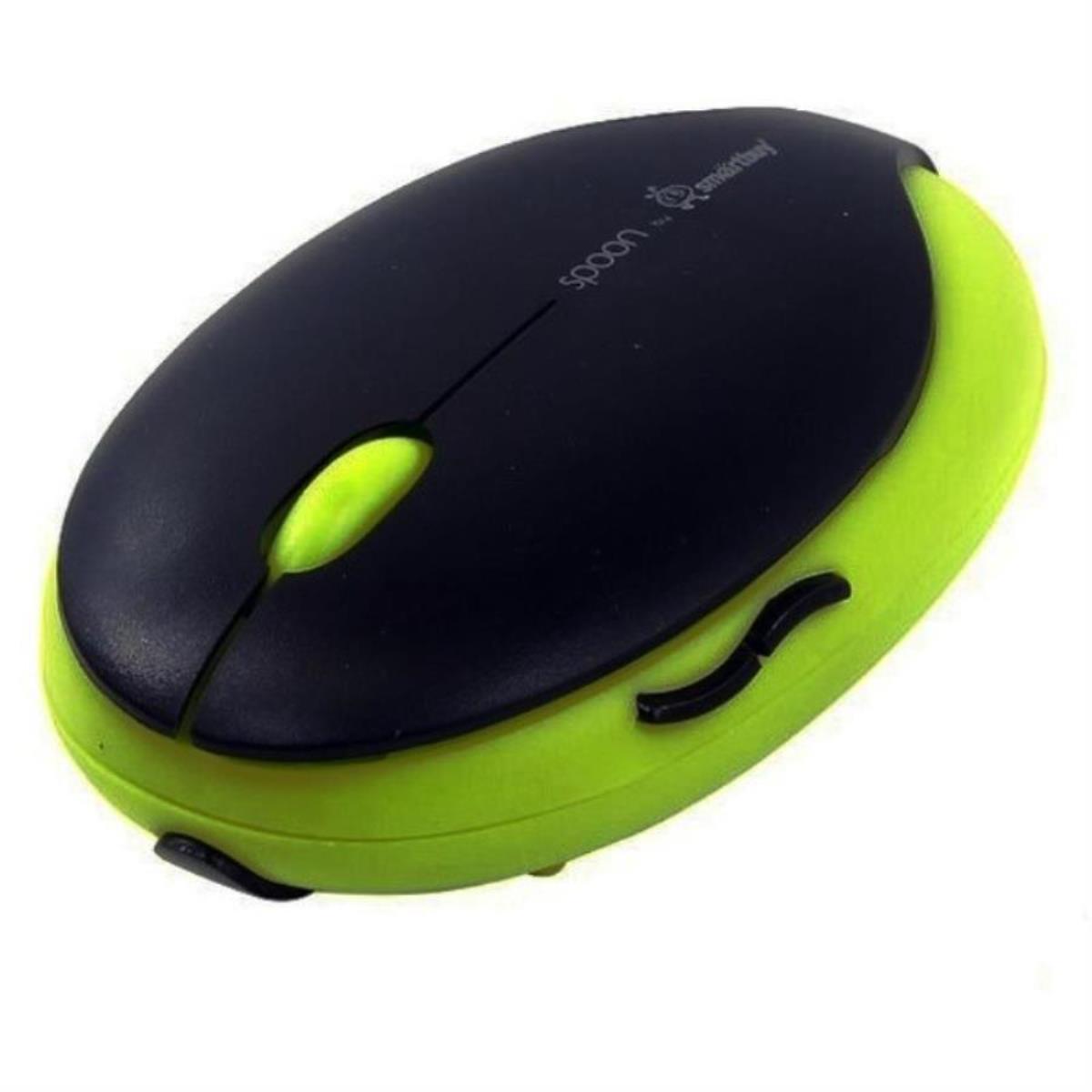 картинка SmartBuy SBM-520AG-KN Уценка Мышь беспроводная (черно-зеленая) от магазина Интерком-НН