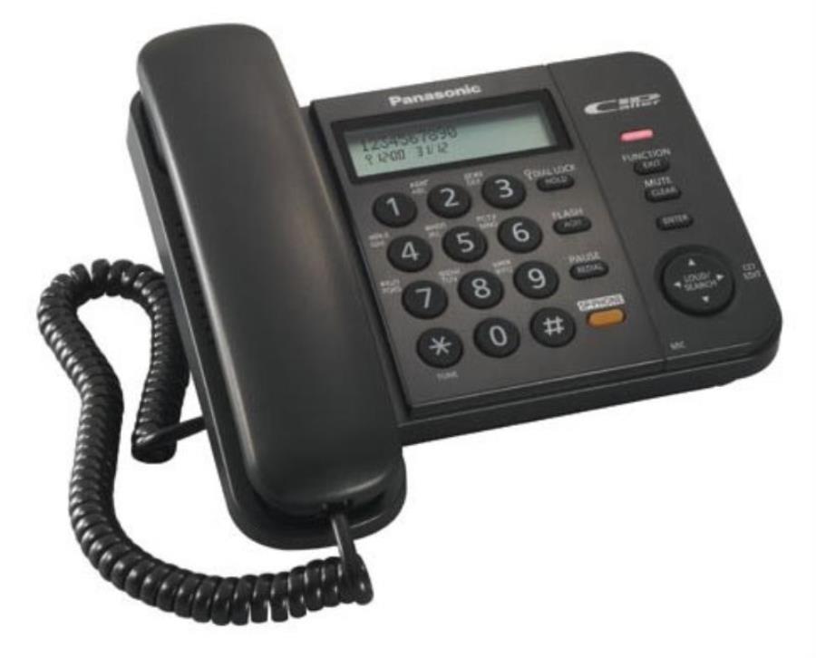 картинка Panasonic KX-TS2358RUB проводной телефон, цвет черный от магазина Интерком-НН