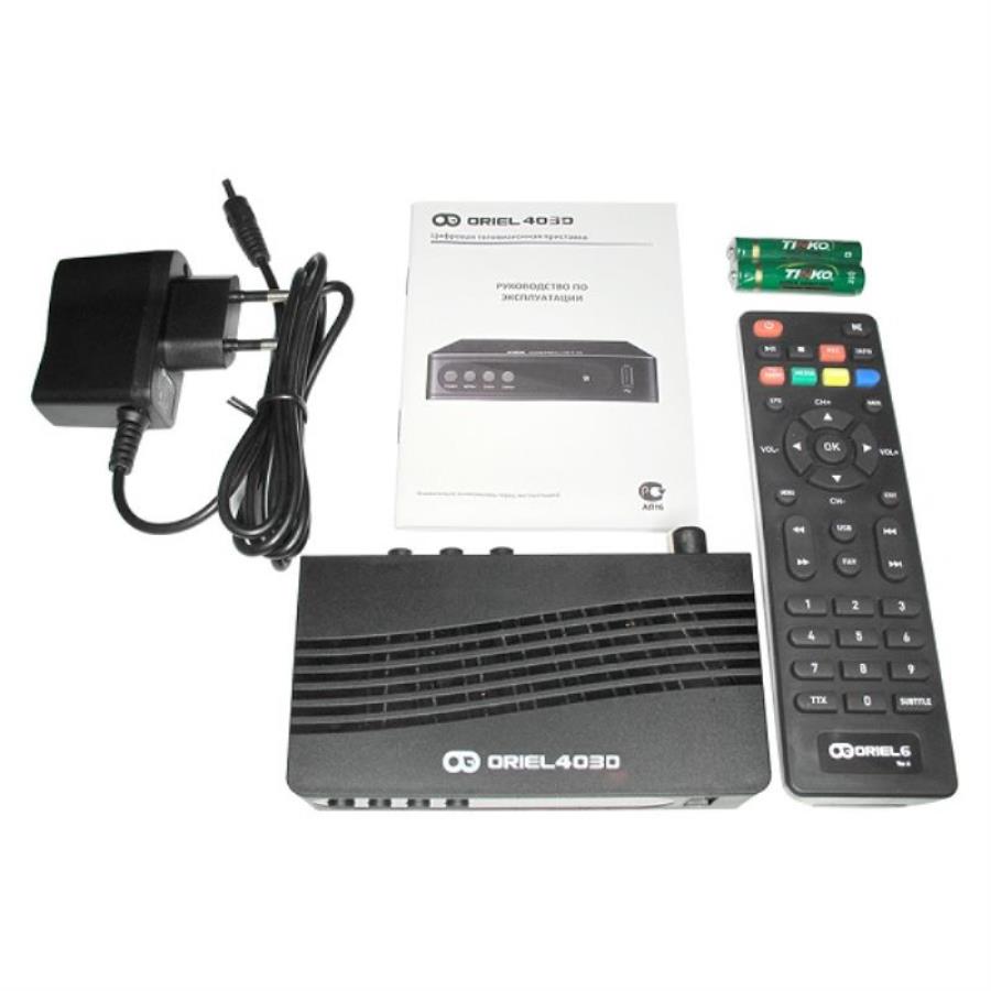 картинка Oriel 403D Ресивер DVB-T2/C приставка для приема цифрового телевизионного сигнала  от магазина Интерком-НН