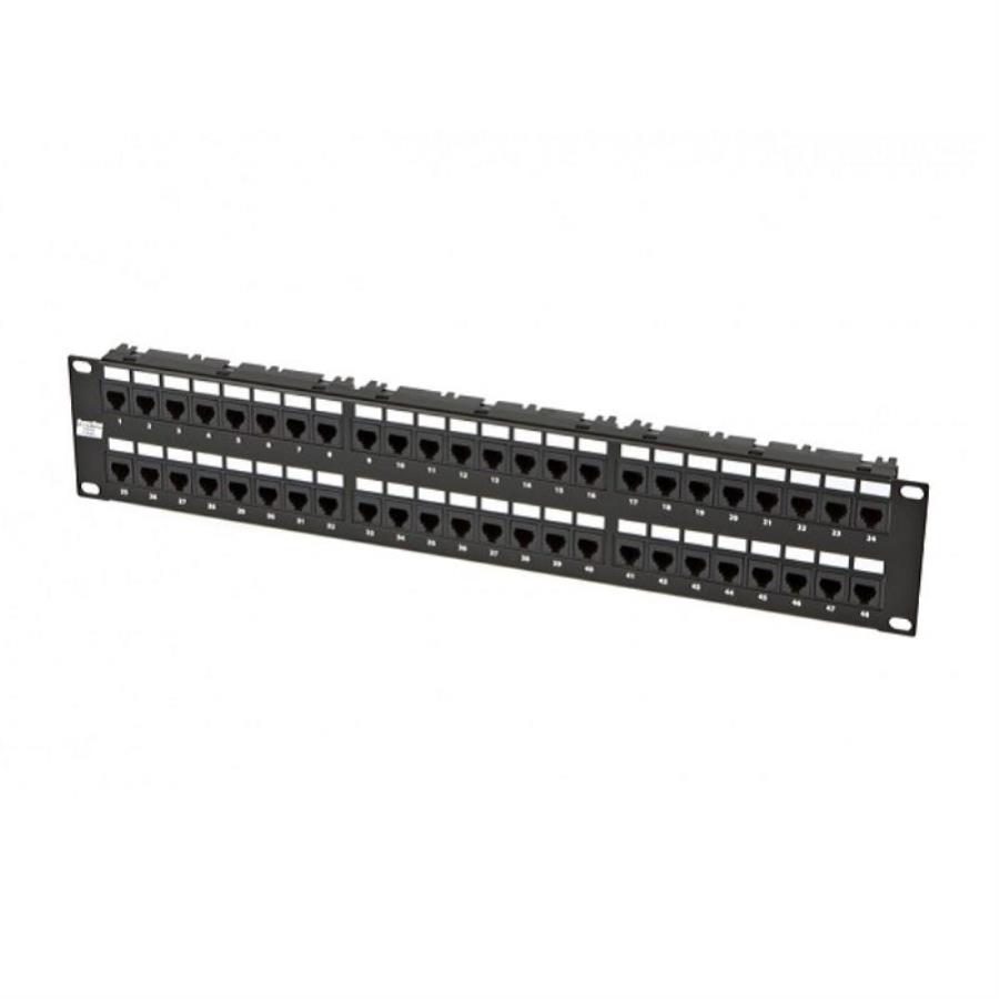 картинка PP-19-48-6P4C-C2 19" патч-панель Hyperline, 2U, 48xRJ-12, телефонная 48-портов от магазина Интерком-НН