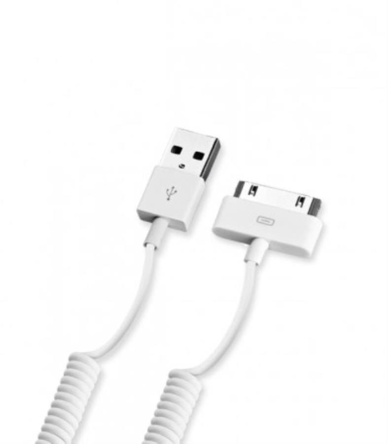 картинка USB кабель для Apple 30-pin (iPhone4G/4GS) 1.2м витой черный (Deppa) 72119 от магазина Интерком-НН