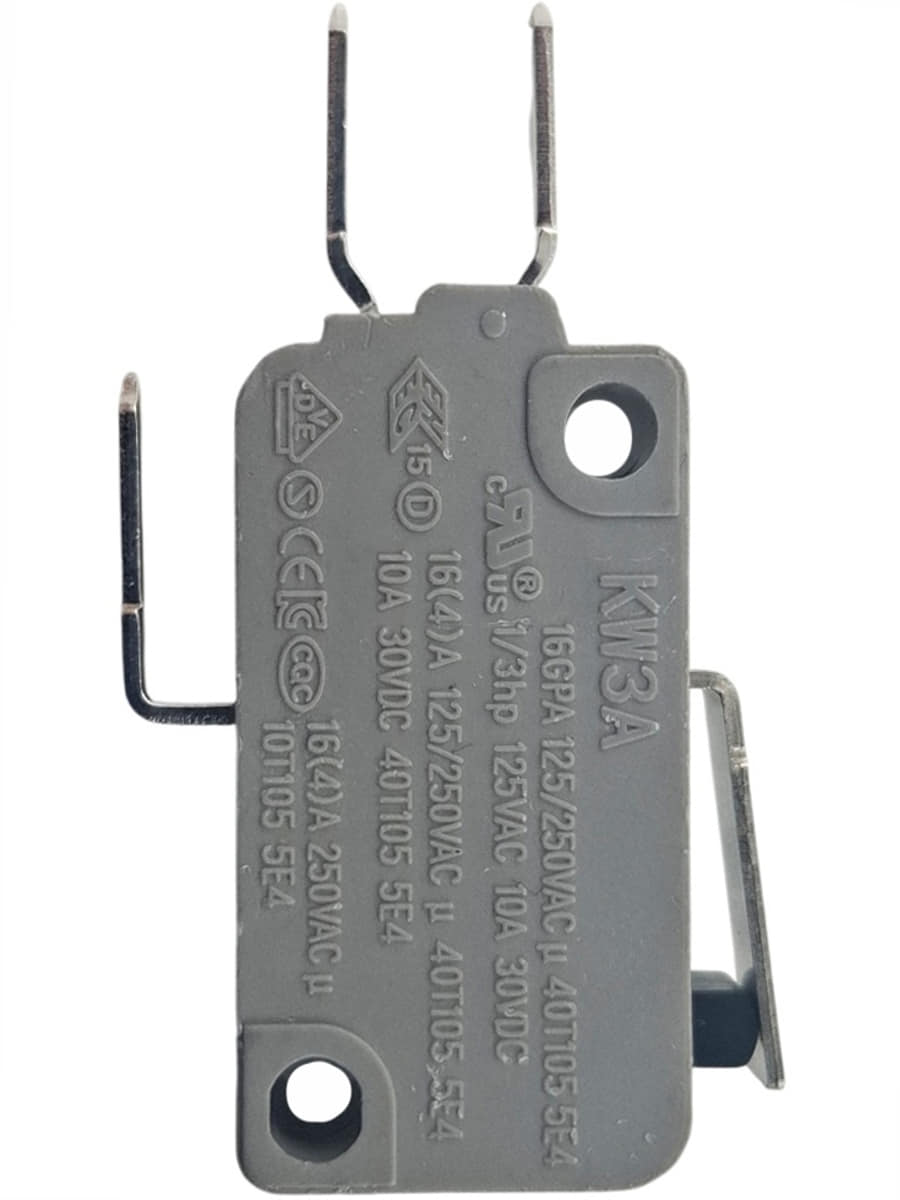 картинка Микропереключатель Dongnan KW3A-16Z1-A200 3-х контактный 16(4)A 250V с рычагом 14мм от магазина Интерком-НН