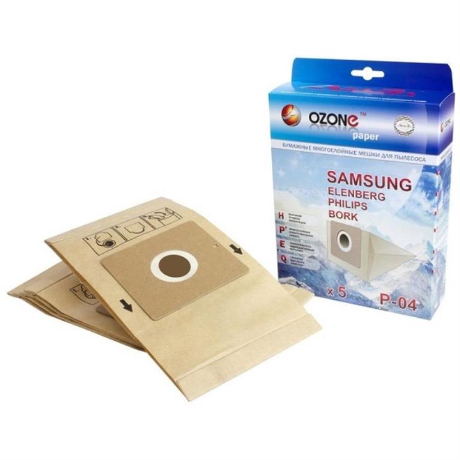 картинка Ozone paper P-04 оригинальные бумажные мешки-пылесборники (уп. 5 шт.) от магазина Интерком-НН