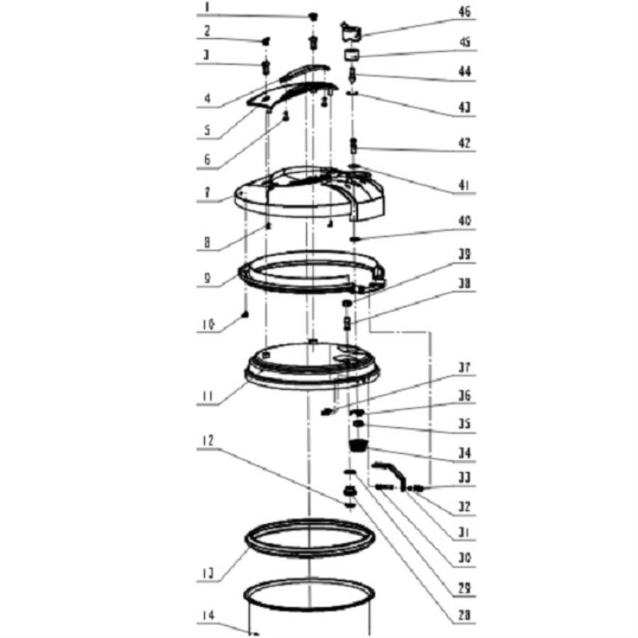 картинка Redmond RMCM4504XXXX1BXXXAC1 Крышка в сборе для RMC-M4504 (без съёмного клапана) от магазина Интерком-НН