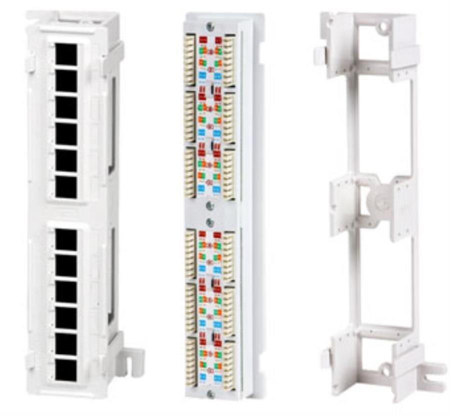 картинка PL-12-C5E-WL патч-панель настенная RJ-45, Cat.5е, 12 портов с подставкой от магазина Интерком-НН
