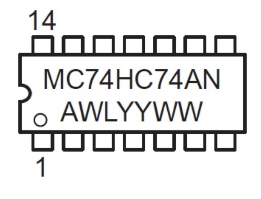 картинка ON Semiconductor MC74HC74AN Микросхема от магазина Интерком-НН