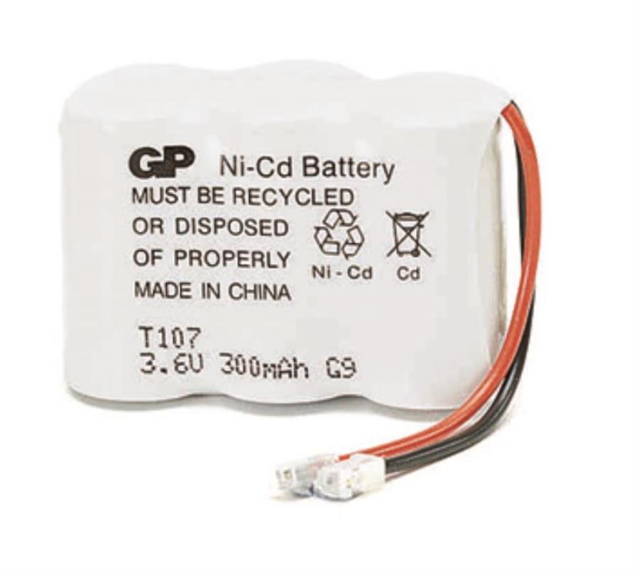 картинка Аккумулятор GP-T107 (KX-A36A, HHR-Р301, P-P301) никель-кадмиевый, 300mAh, 3.6 V от магазина Интерком-НН