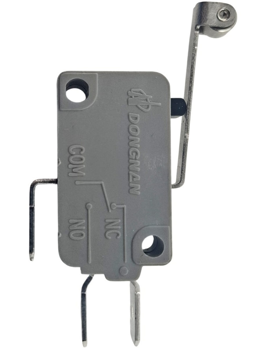 картинка Микропереключатель Dongnan KW3A-16Z5-A200 3-х контактный 16(4)A 250V рычаг с роликом 25мм от магазина Интерком-НН